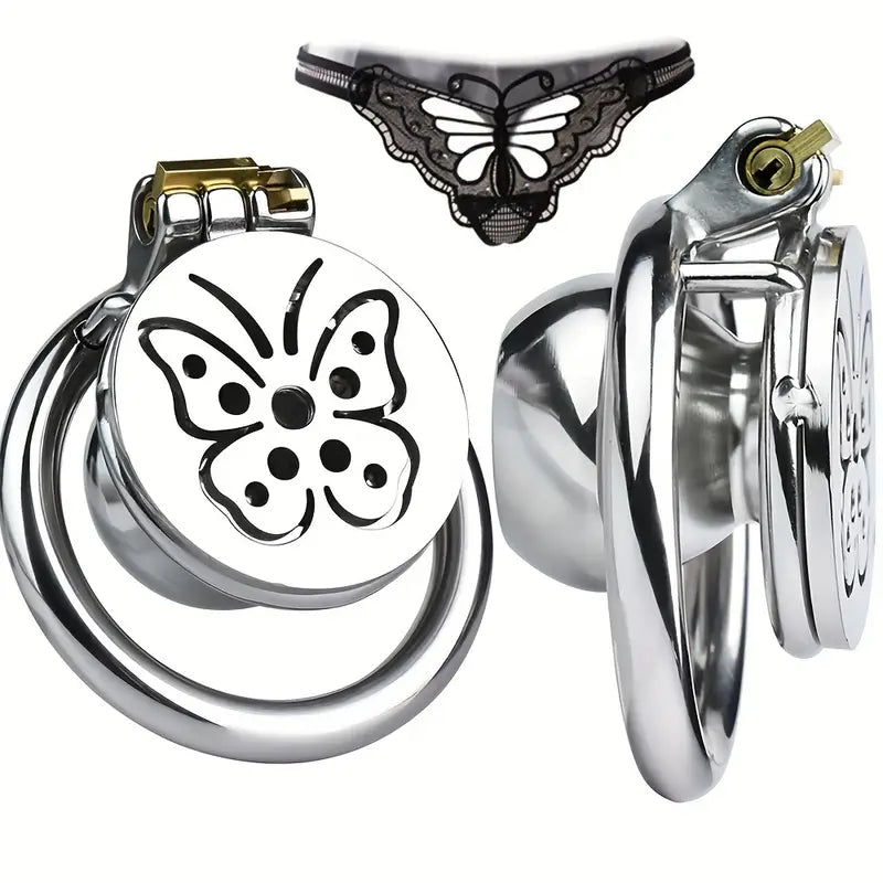 Men Chastity Device Flat Metal Chastity Cage BDSM Bondage BDSM Sex Toy