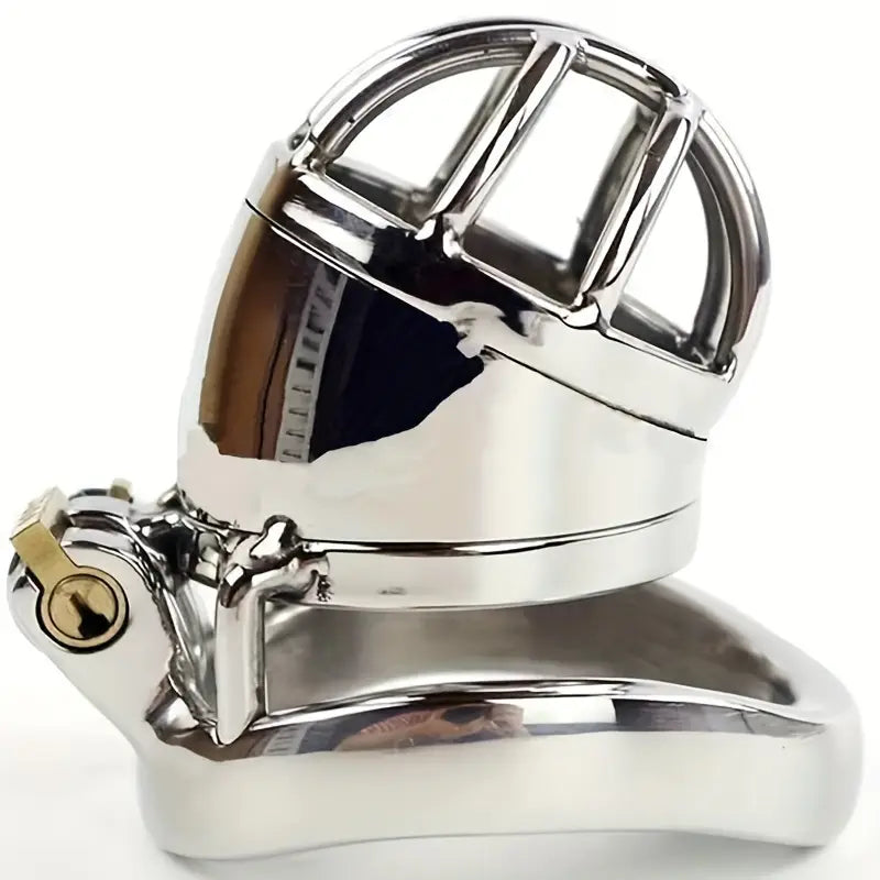 Stainless Steel Male Chastity Device Short Curved Arc With Locking Mechanism