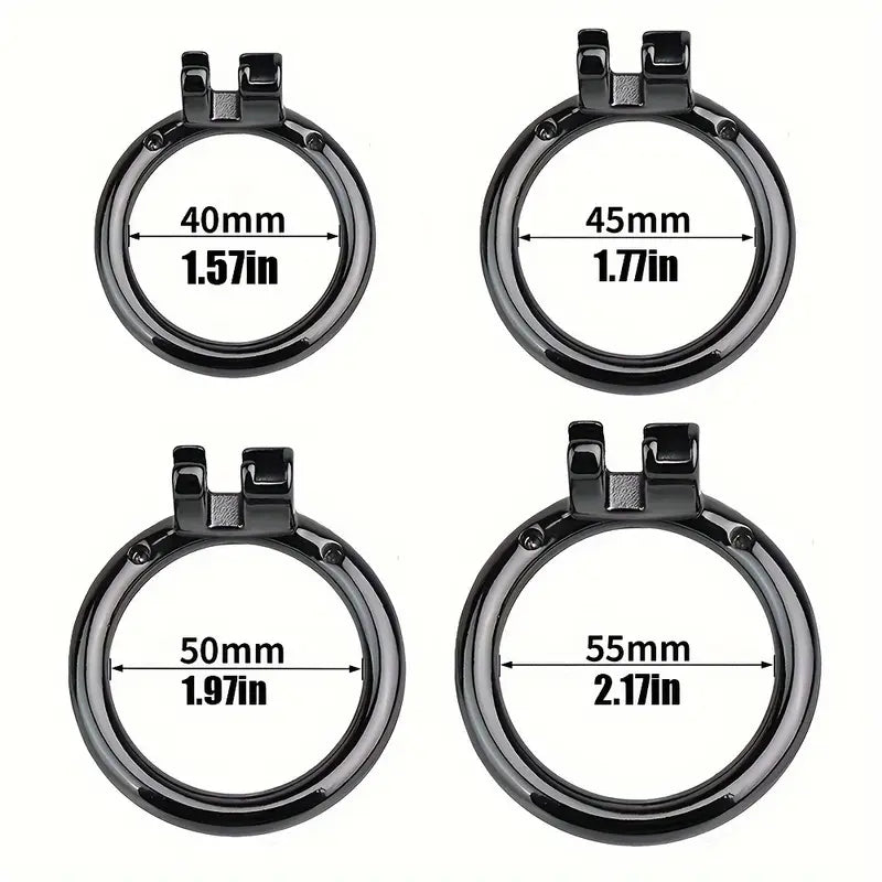 Black Long Chain Male Chastity Cage With Locking Clasp Adult BDSM Toy