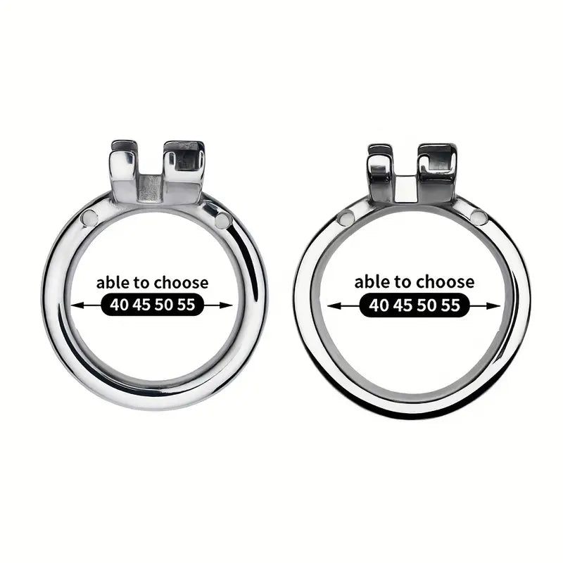 Metal Negative Inverted Chastity Cage Flat Stainless Steel Chastity Lock Cage