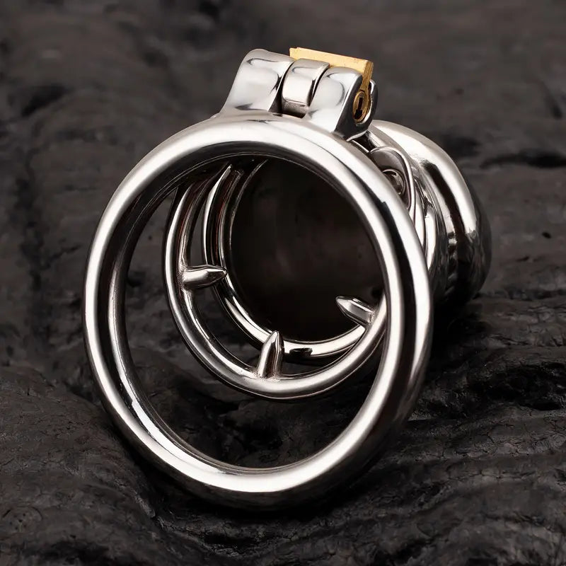 Stainless Steel Penis Cage Men Chastity Lock Belt Fun Bondage Chastity Cage