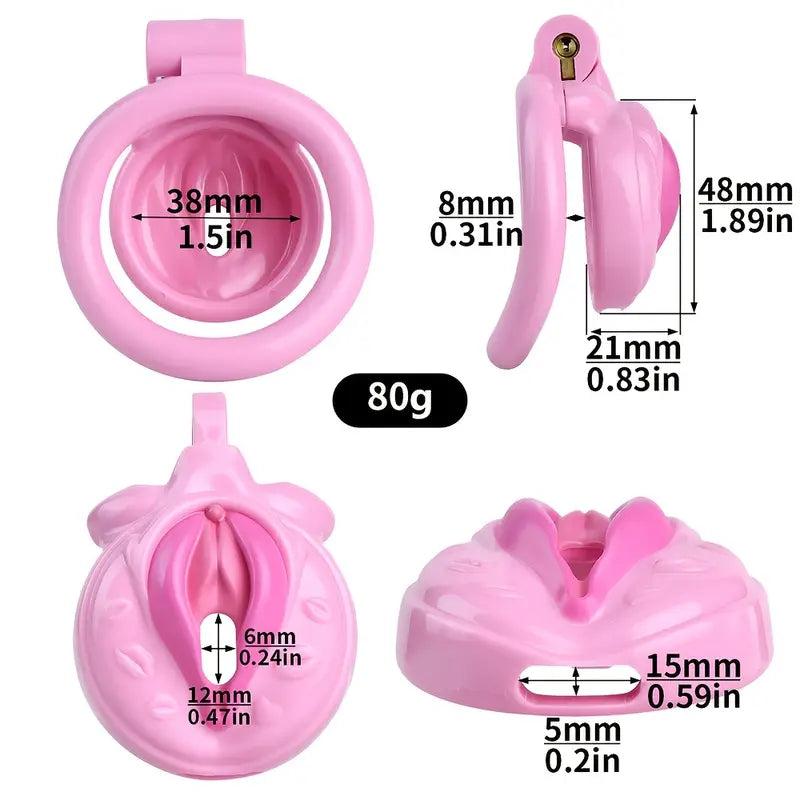 Adjustable Chastity Belt Negative Pole Resin Chastity Cage Lock For Couples