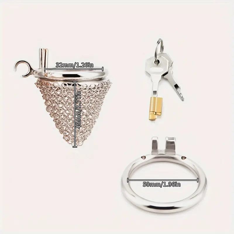 Mesh Chastity Lock For Men Hollow Chastity Cage Celibacy CB Chastity Device