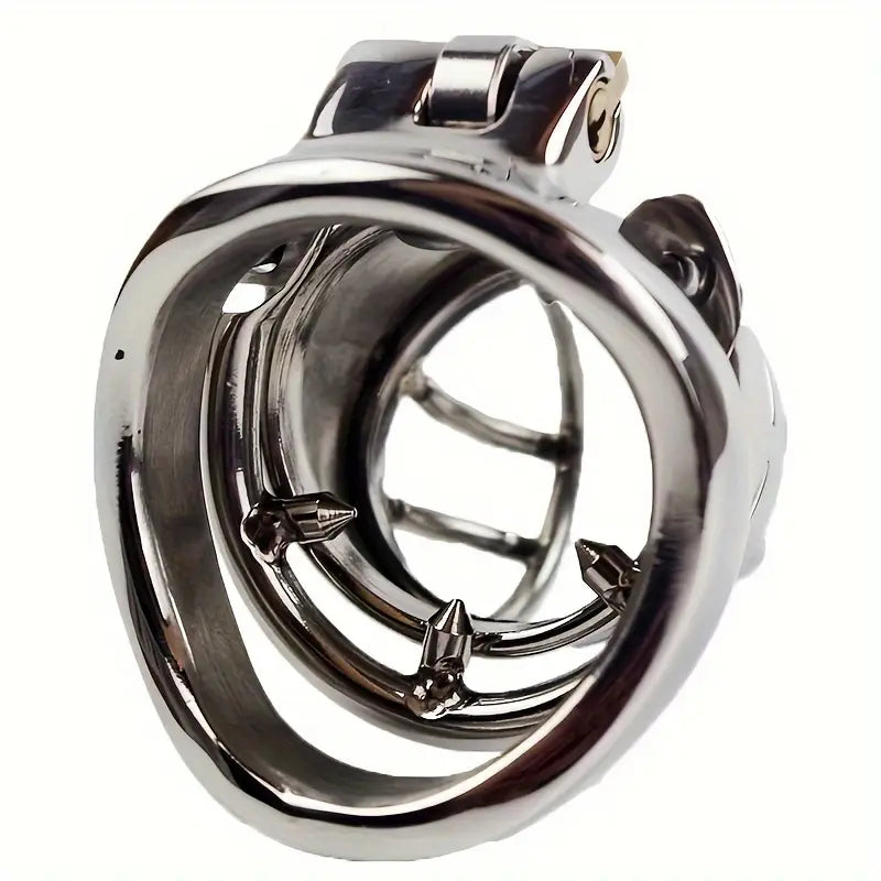 Stainless Steel Male Chastity Device Short Curved Arc With Locking Mechanism