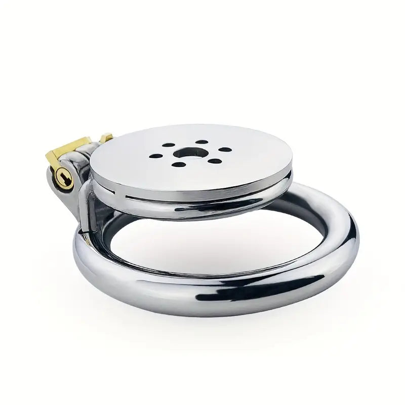 Metal Negative Inverted Chastity Cage Flat Stainless Steel Chastity Lock Cage