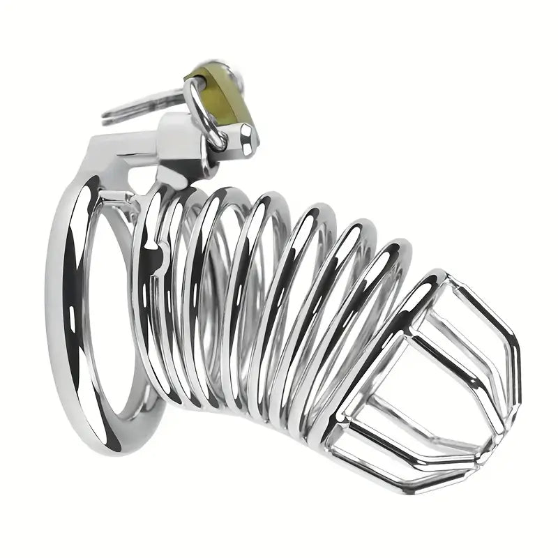 Chastity Cage Stainless Steel Cage Long Section Men Chastity Lock Attribute
