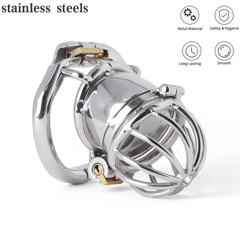 Metal Stainless Steel Openable Breathable Penis Chastity Cage Restraint Device
