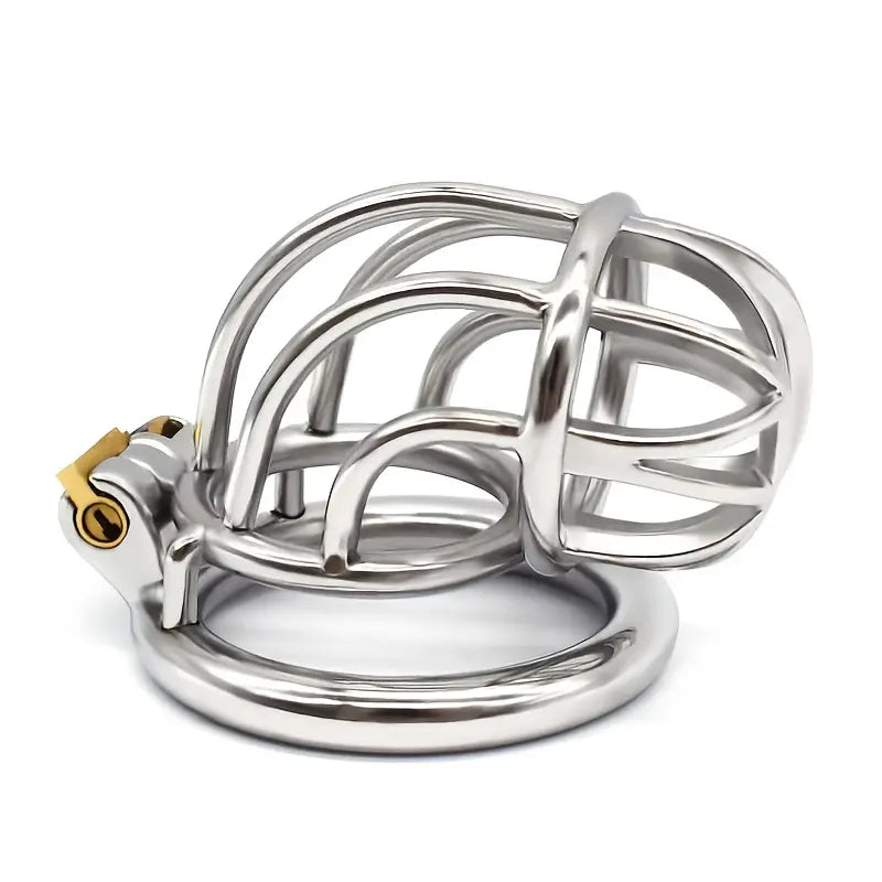 304 Stainless Steel Lock Skeletonized Design One-Piece Molding Cock Cage