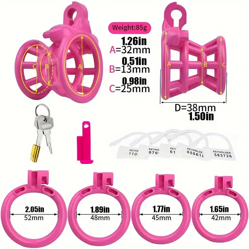 Plastic Trumpet-shaped Male Chastity Cage Adult Sex Toy For Men Sex