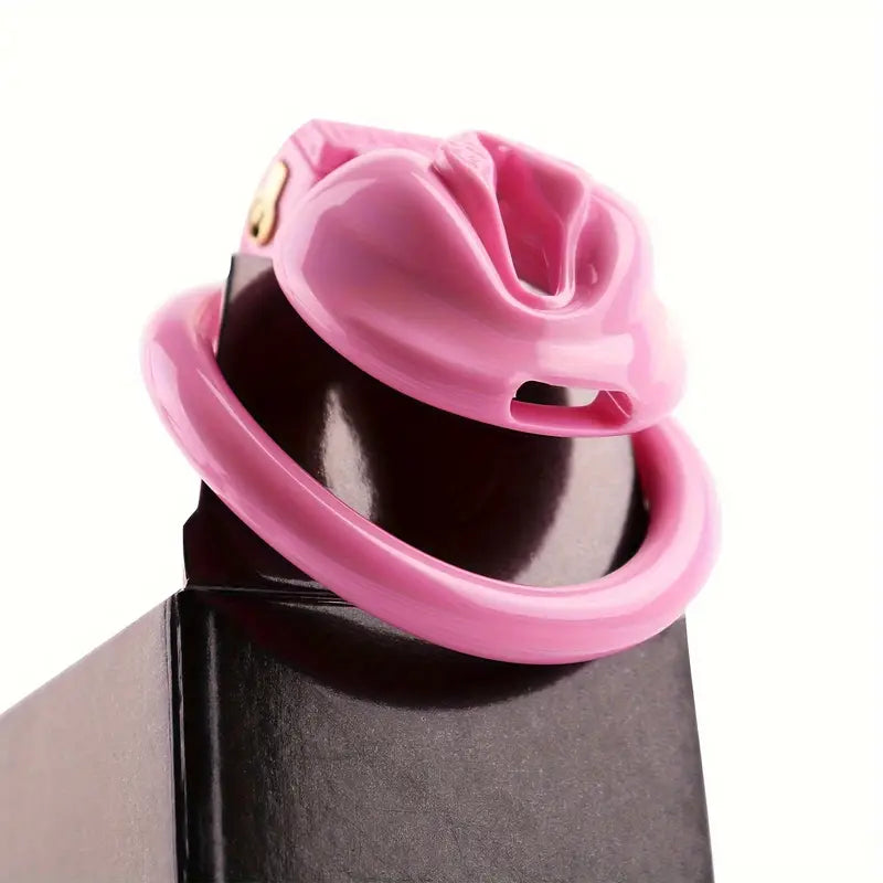 Plastic Pink Black Male Penis Cage With Adjustable Sizes Elastic Nylon Chastity