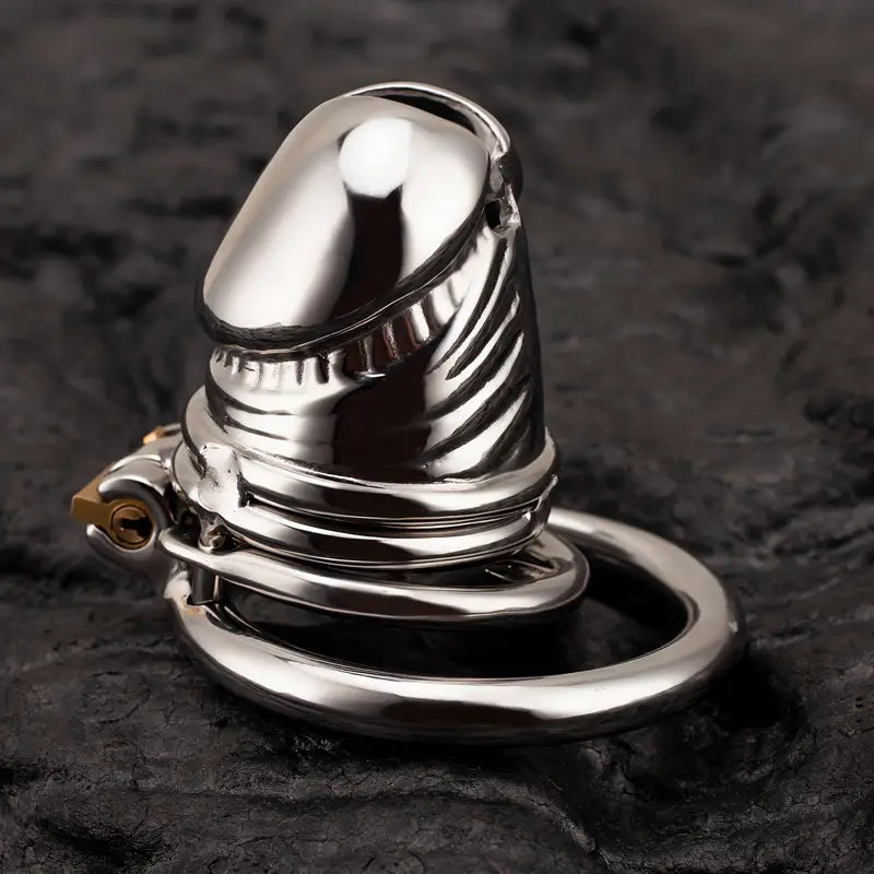 Stainless Steel Penis Cage Men Chastity Lock Belt Fun Bondage Chastity Cage