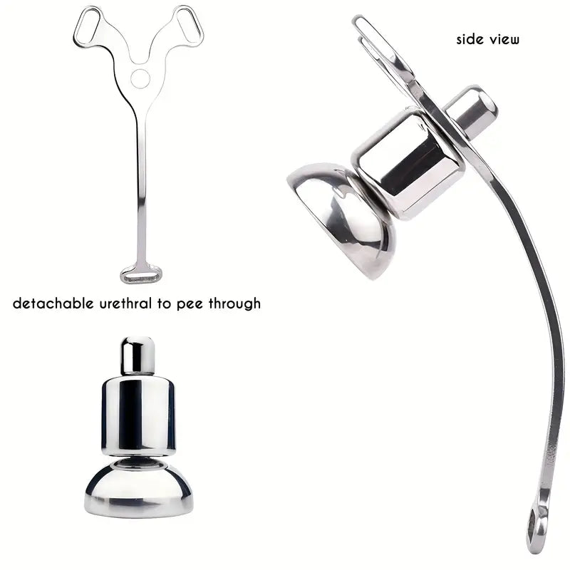 Metal Flat BDSM Butterfly Vaginal Chastity Cage Device Belt For Female Adults