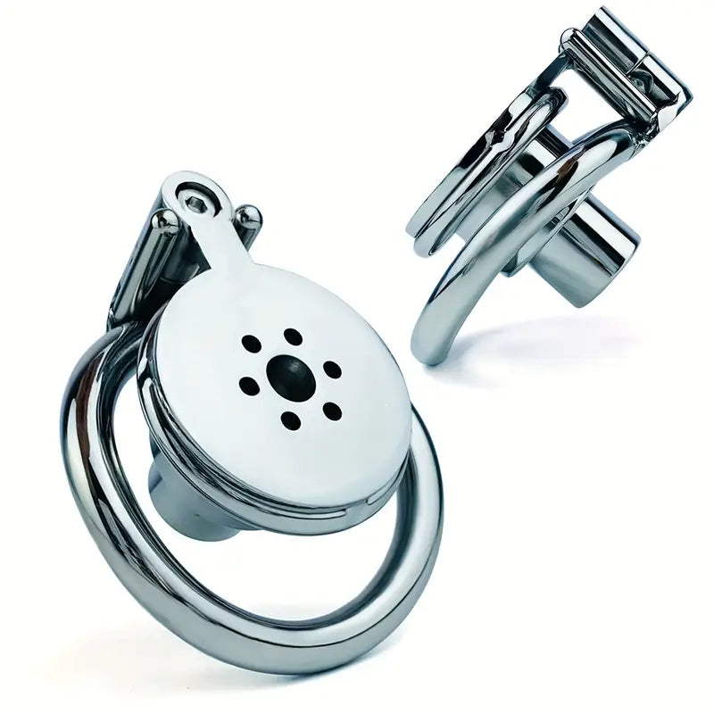 Hex-lock Arc-shaped Double Layer Urinary Catheter Inversion Chastity Cage