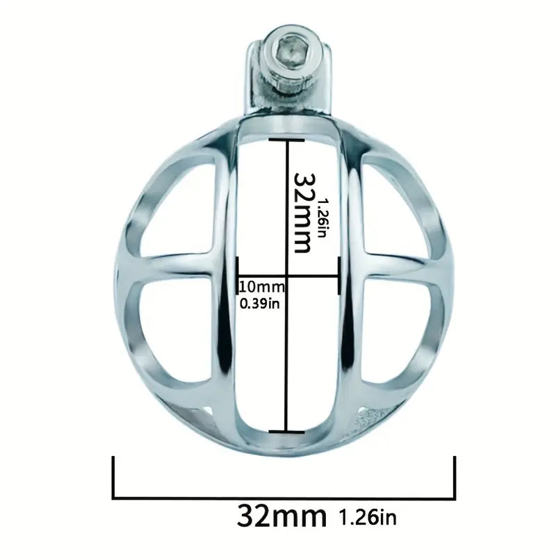 Metal Hollow Opening Male Device Screw Adjustable Wear Lock Cock Cage
