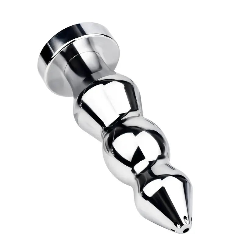 Stainless Steel Inverted Chastity Cage With Silicone Urethral Catheter Butt Plug