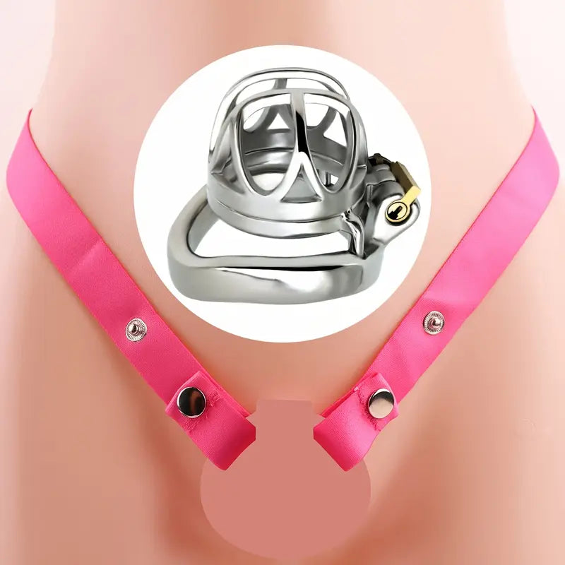 Stainless Steel Chastity Lock Metal Hollow Birdcage CB Lock Cage Sex Toy