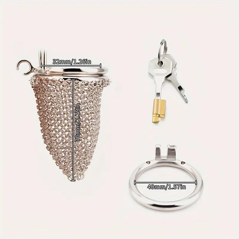 Mesh Chastity Lock For Men Hollow Chastity Cage Celibacy CB Chastity Device