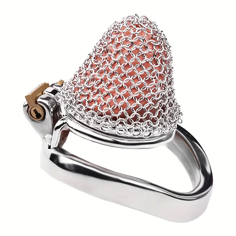 Lightweight Anti-Escape Control Small Stainless Steel Male Mesh Chastity Cage