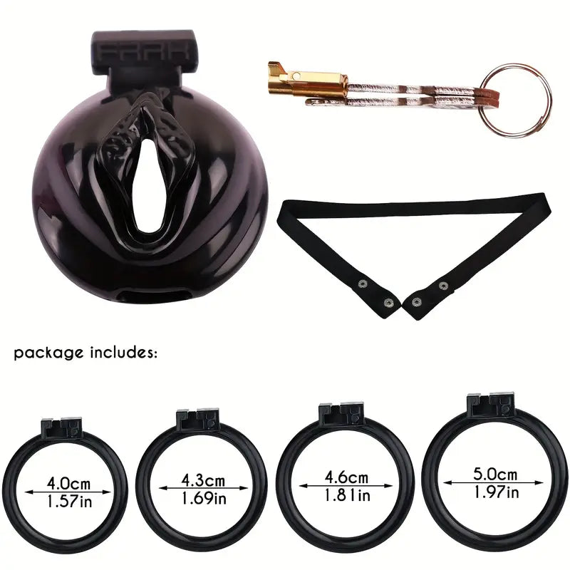 Plastic Pink Black Male Penis Cage With Adjustable Sizes Elastic Nylon Chastity