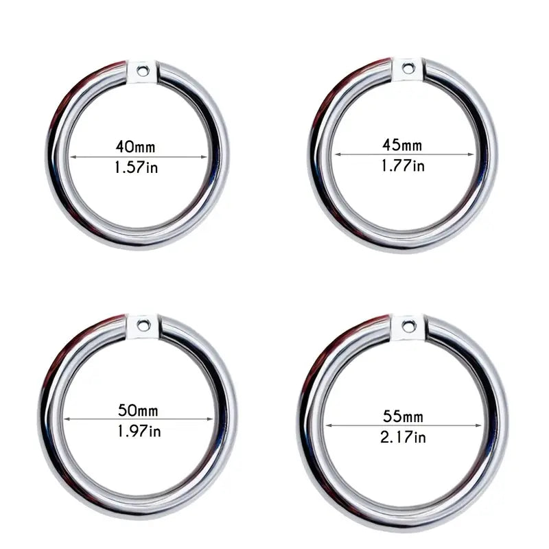 Metal Hollow Opening Male Device Screw Adjustable Wear Lock Cock Cage