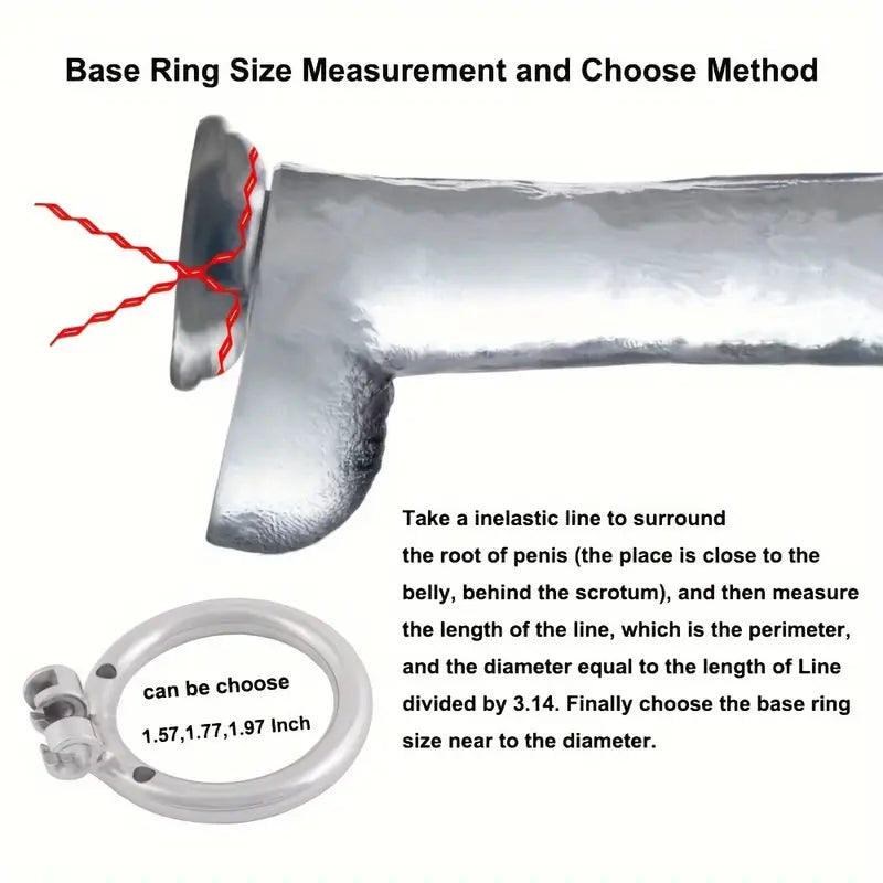 Stainless Steel Male Chastity Device Short Curved Arc With Locking Mechanism