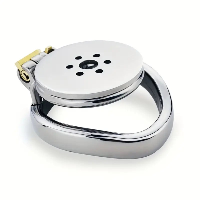 Metal Negative Inverted Chastity Cage Flat Stainless Steel Chastity Lock Cage