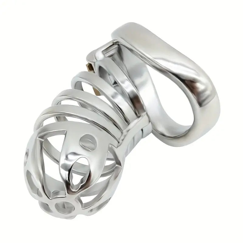 Stainless Steel Long Chastity Cage Device Multi-ring Penis Ring Chastity Lock