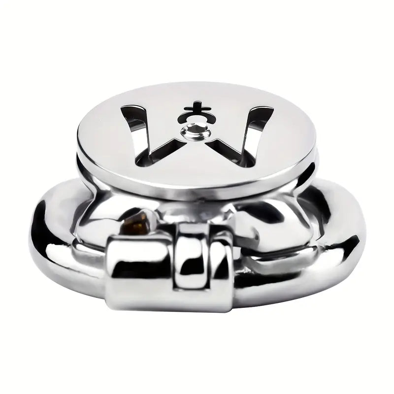 M-shaped Flat Stainless Steel Negative Inverted Chastity Penis Lock Cage