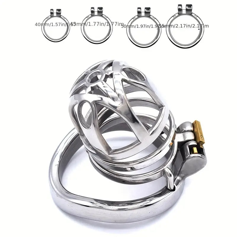 Male Stainless Steel Chastity Cage Device Chastity Lock Cage Penis Ring