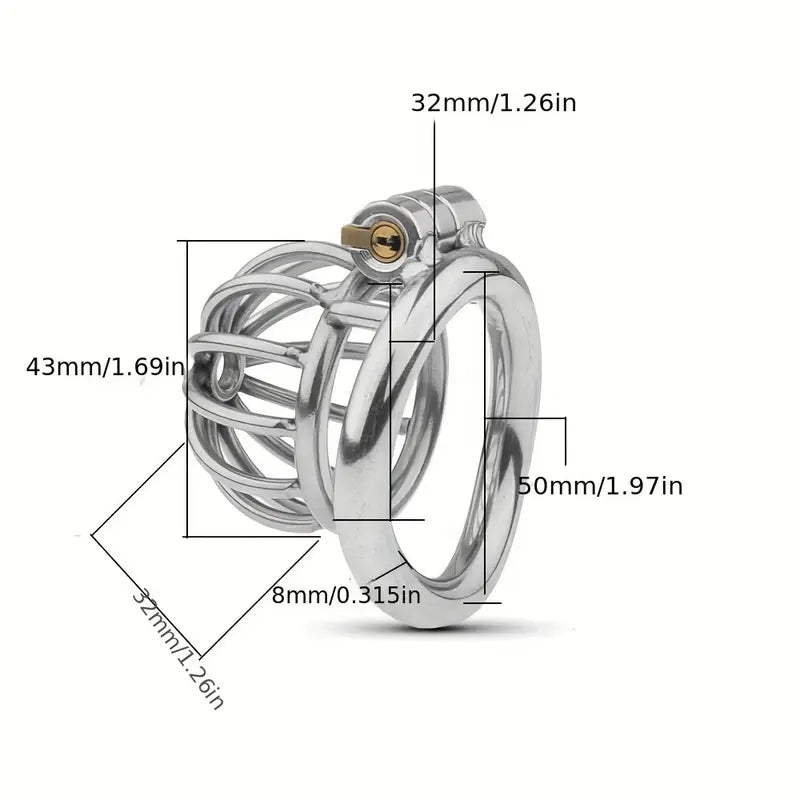 Male Chastity Hot Cold Stimulation Wild Scream Adult BDSM Metal Cock Cage