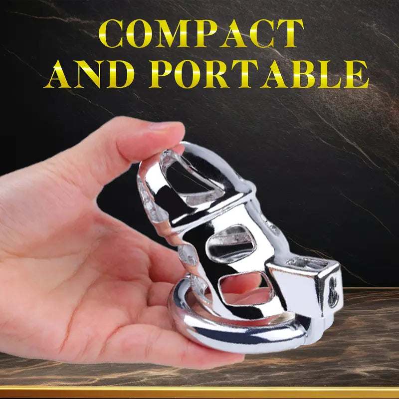 Metal Chastity Cage Hollowed Chastity Device Wear Penis Cage With Lock Key