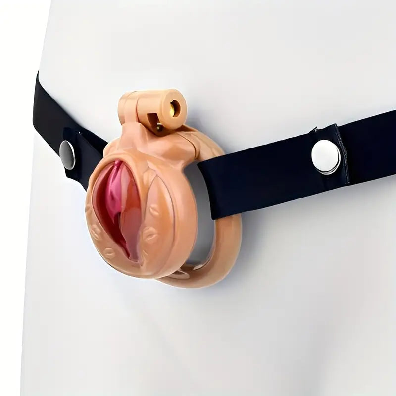 Adjustable Chastity Belt Negative Pole Resin Chastity Cage Lock For Couples