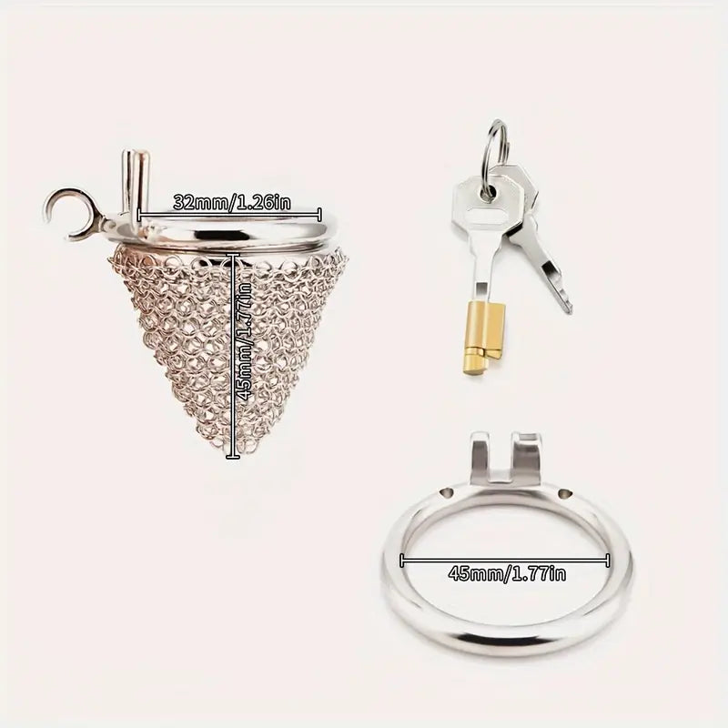 Mesh Chastity Lock For Men Hollow Chastity Cage Celibacy CB Chastity Device