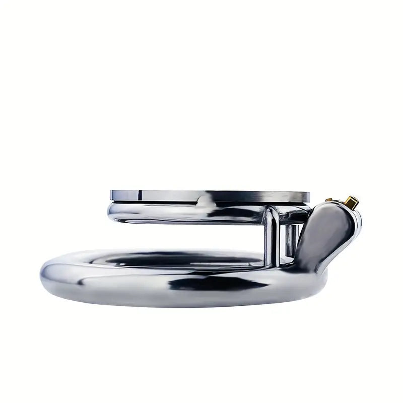 Metal Negative Inverted Chastity Cage Flat Stainless Steel Chastity Lock Cage