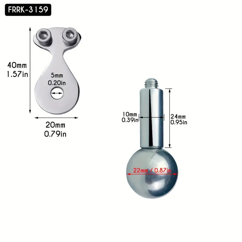 Flat Chastity Cage Detachable Massage Steel Ball Screw Hex Lock BDSM Toy