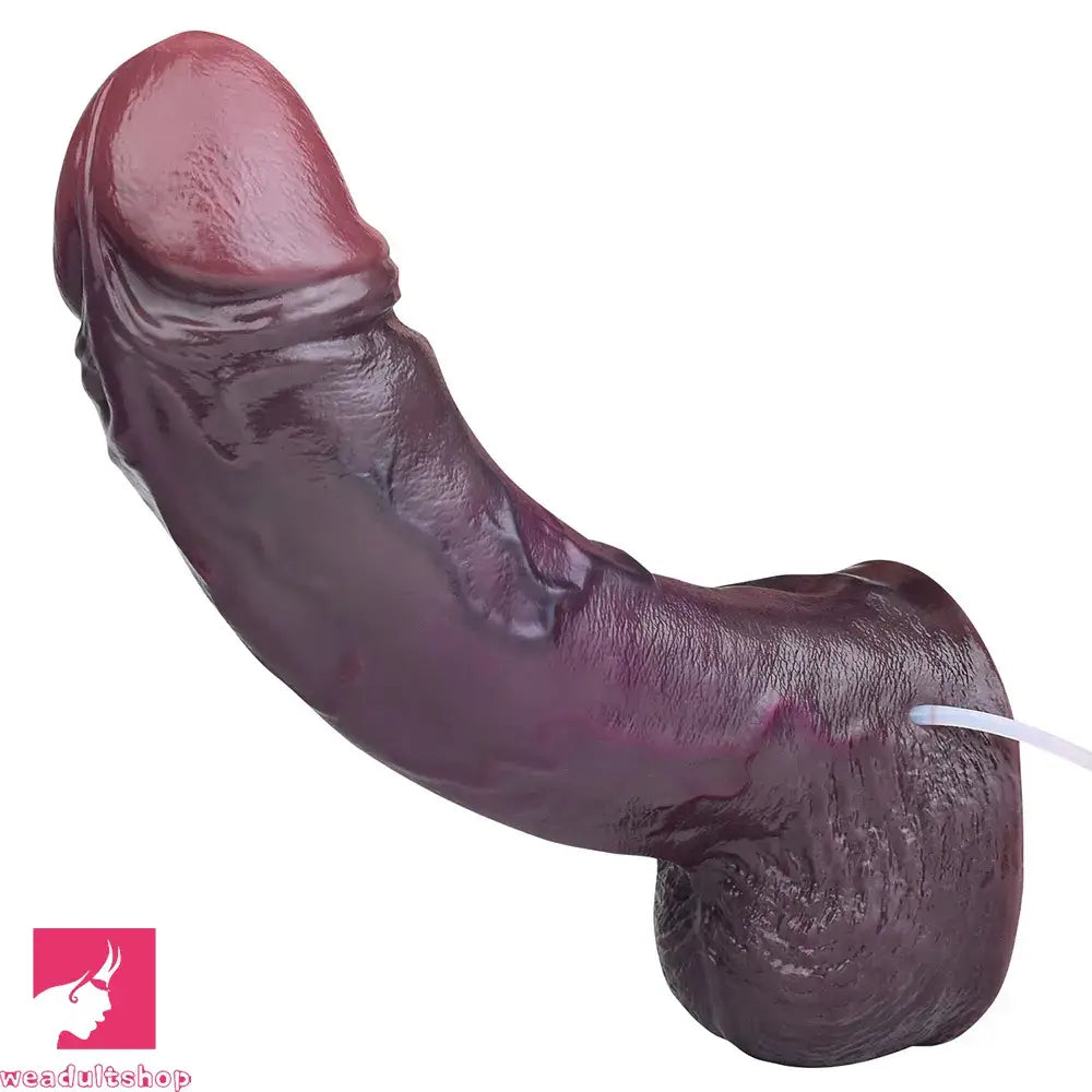 12.44in Dual Density Ejaculating Big Real Dildo Realistic Wide Vaginal Stimulator