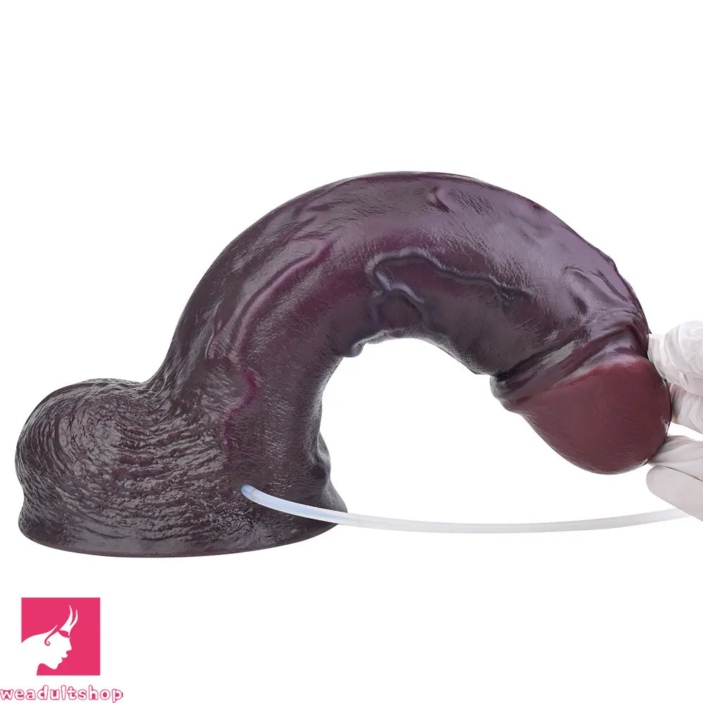 12.44in Dual Density Ejaculating Big Real Dildo Realistic Wide Vaginal Stimulator