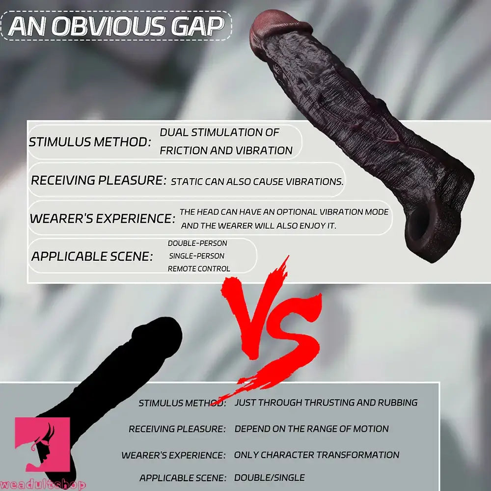 9.06in Vibrating Silicone Realistic Real Dildo Sleeve Intimate Accessories