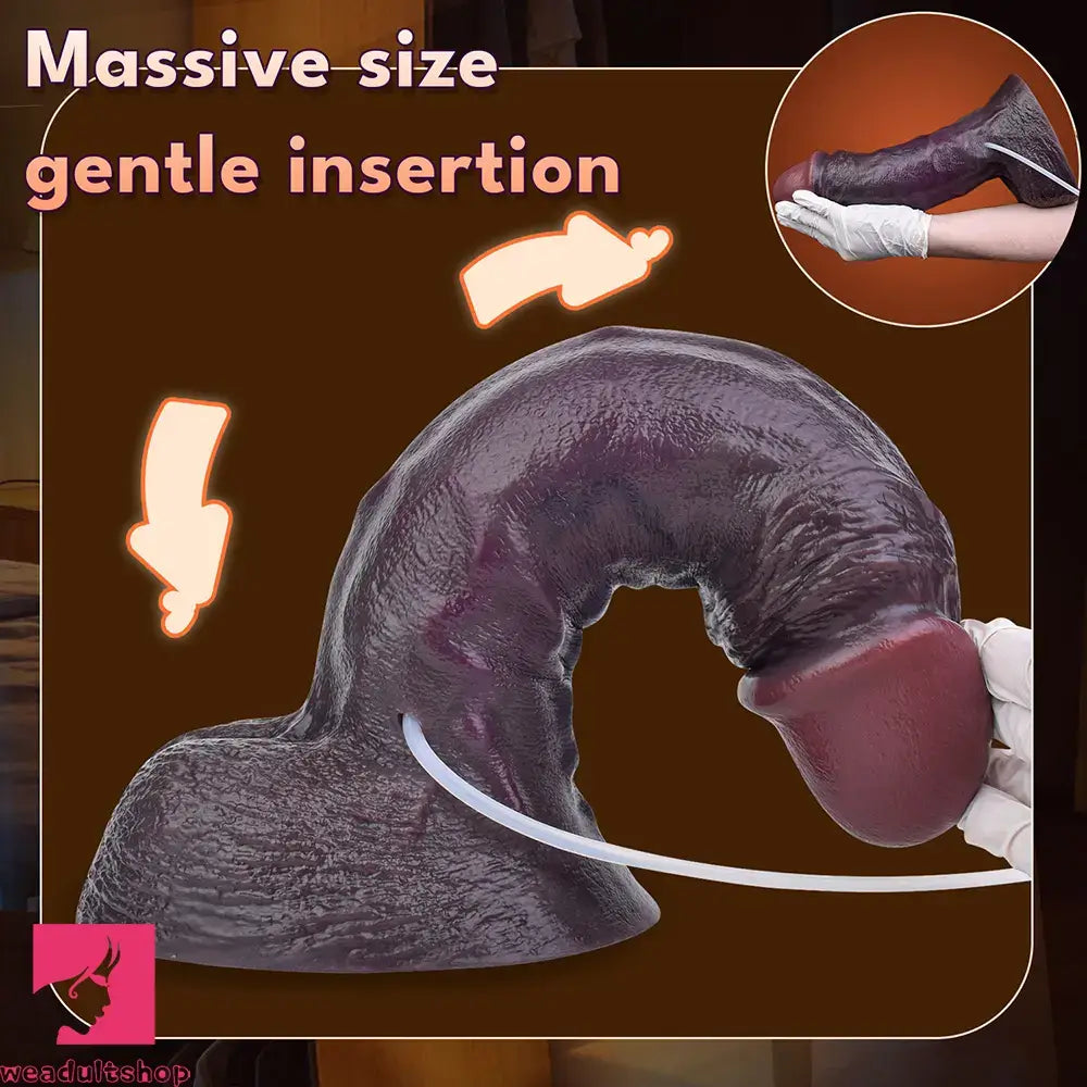 12.36in Dual Density Ejaculating Big Real Dildo For Vaginal Intimate Moments