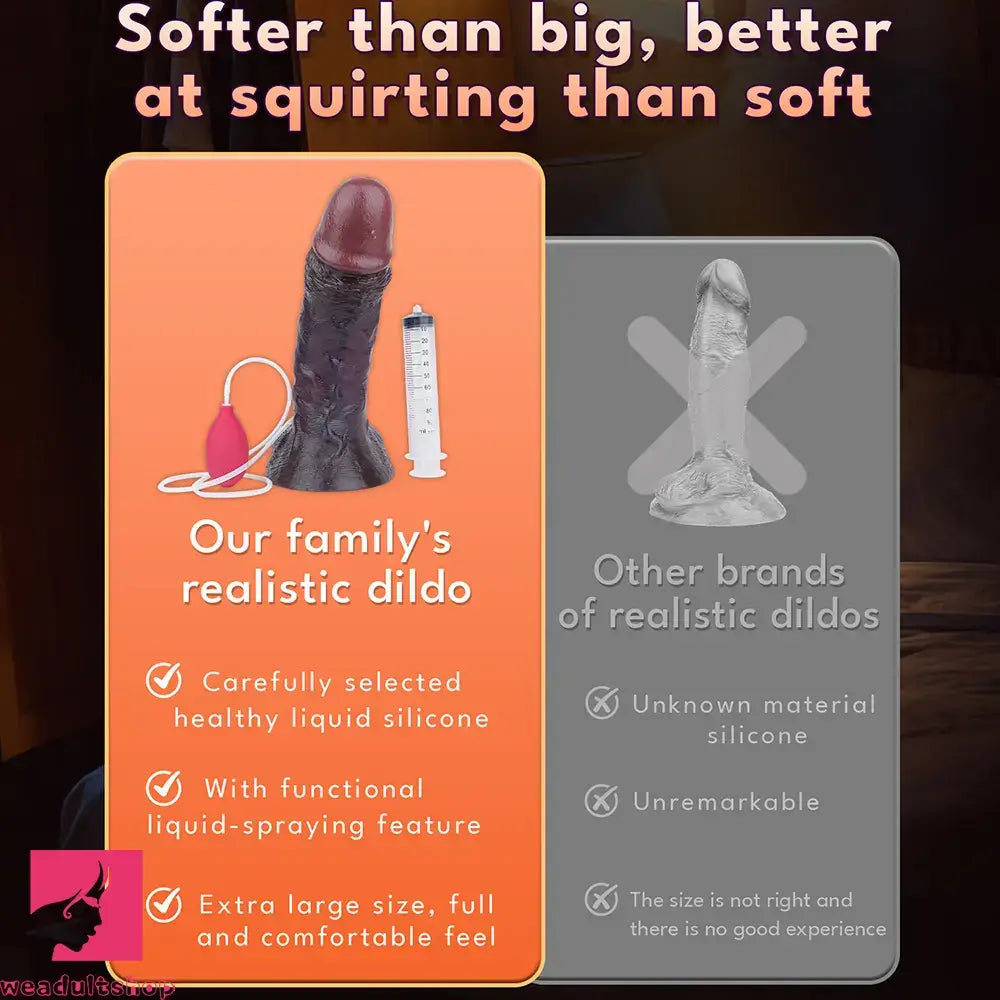 12.36in Dual Density Ejaculating Big Real Dildo For Vaginal Intimate Moments