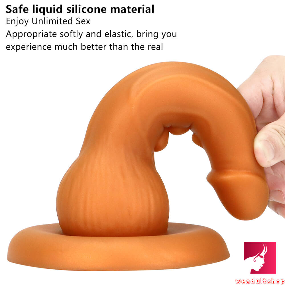 8.66in Big Lifelike Silicone Floppy Dildo With Sucker For Women