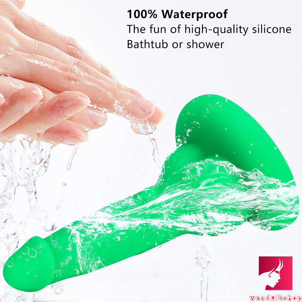 8.66in Big Lifelike Silicone Floppy Dildo With Sucker For Women