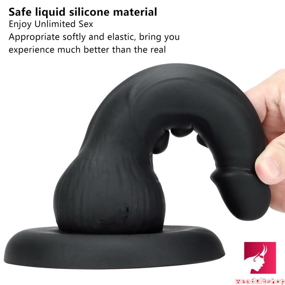 8.66in Big Lifelike Silicone Floppy Dildo With Sucker For Women