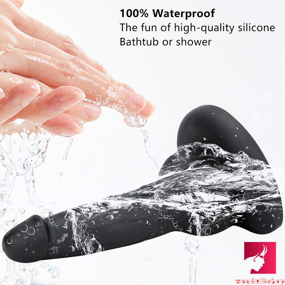 8.66in Big Lifelike Silicone Floppy Dildo With Sucker For Women