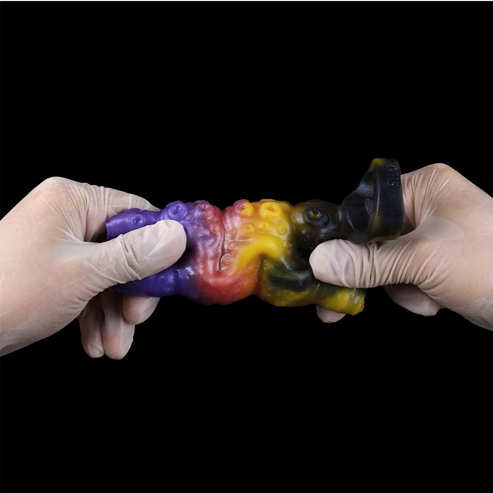 4.96in Sathos Euvoros Tentacle Silicone Soft Dildo Sleeve Penis Extender