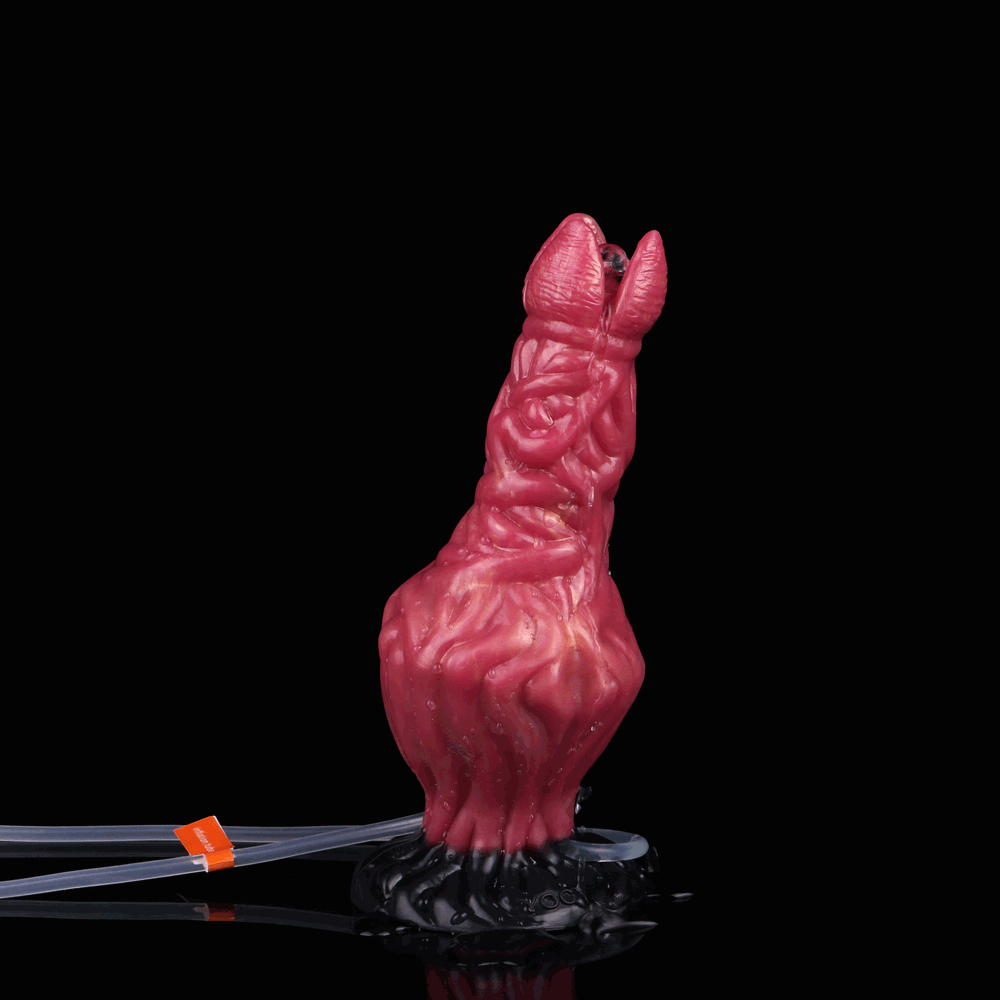 8.03in Ejaculating Inflatable Big Silicone Soft Fantasy Odd Creature Dildo