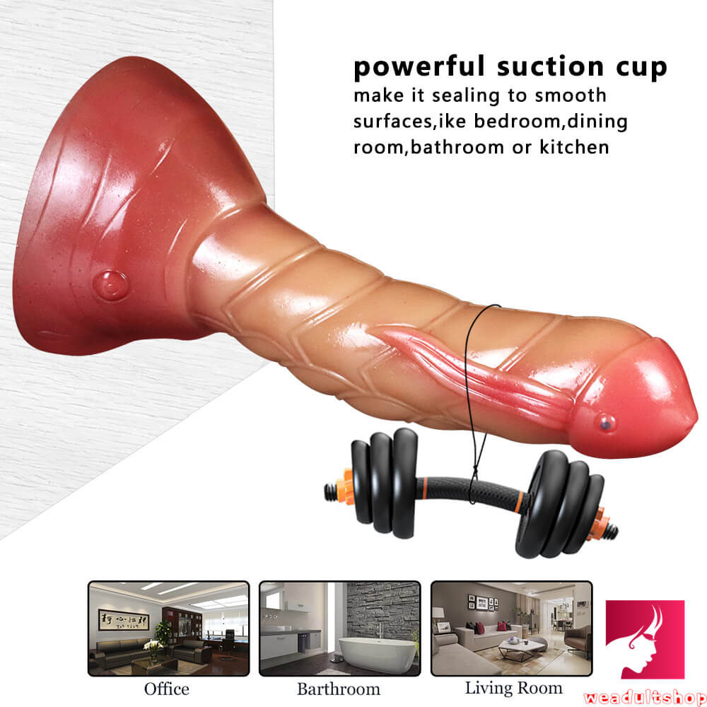 8.46in Fantasy Dual Layer Silicone Floppy Fish Dildo For Women