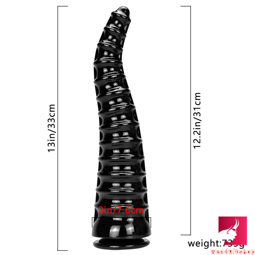 13in Women Fuck Big Black Dildo Thick Dragon Animal Adult Toy