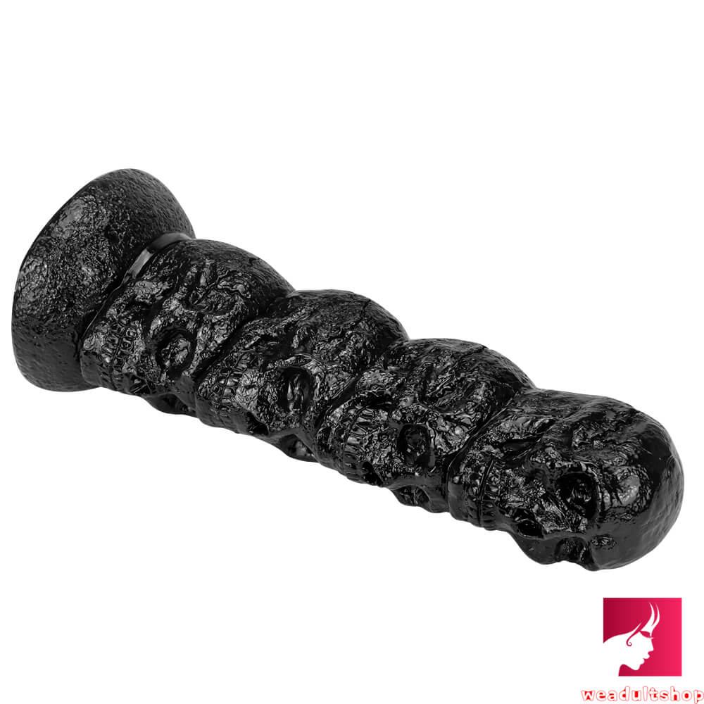 14.37in Realistic Skull Odd Big Thick Dildo For Anal Sex Fucking