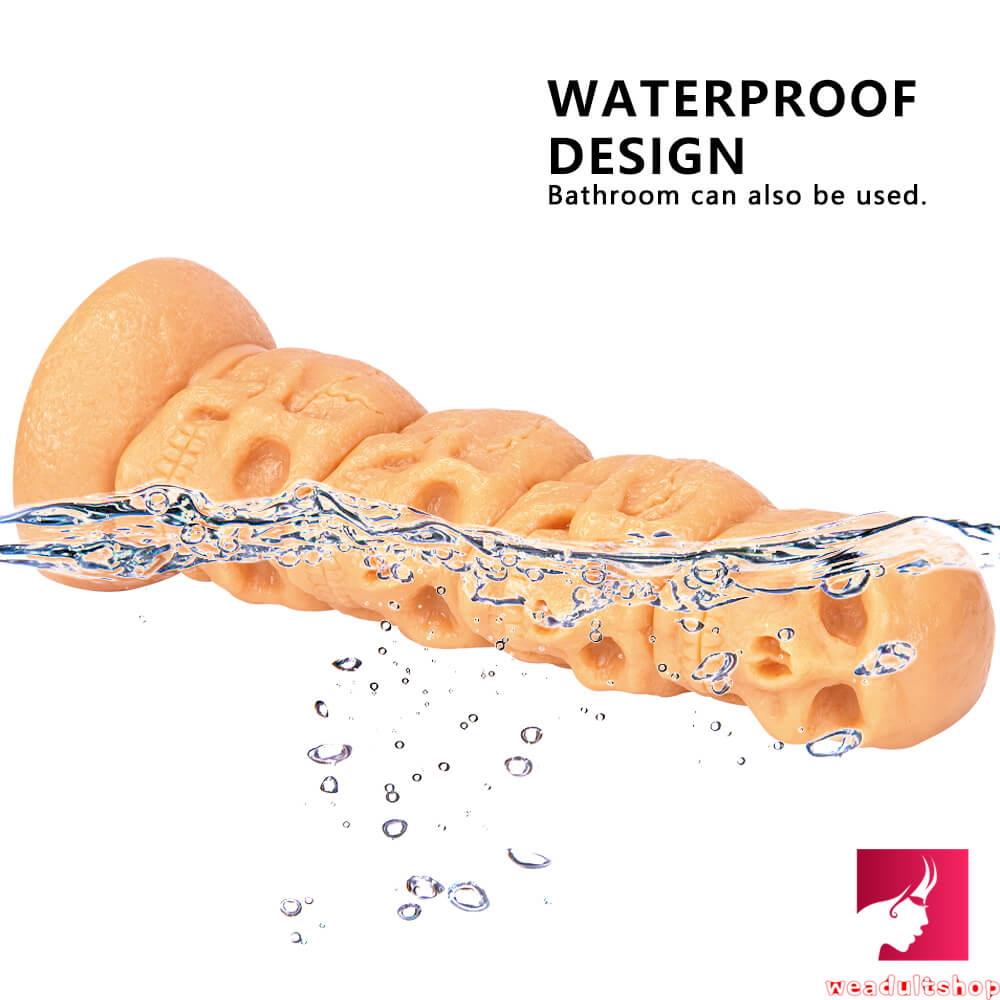 14.37in Realistic Skull Odd Big Thick Dildo For Anal Sex Fucking